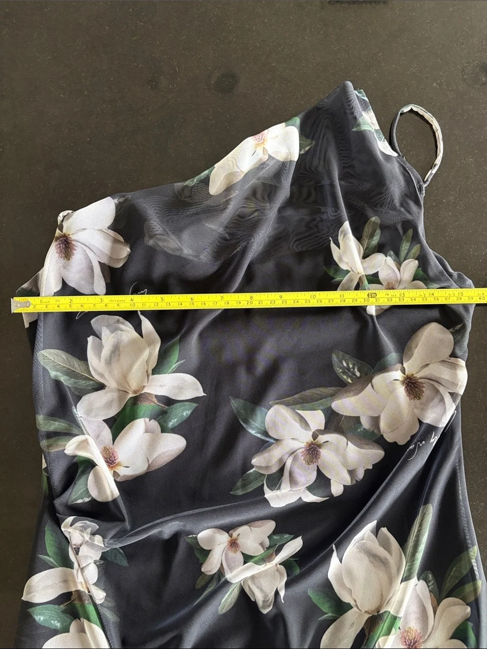 AllSaints Ulla Alessandra Ruched Floral Mesh Midi Dress - US 6 - Picture 15 of 16